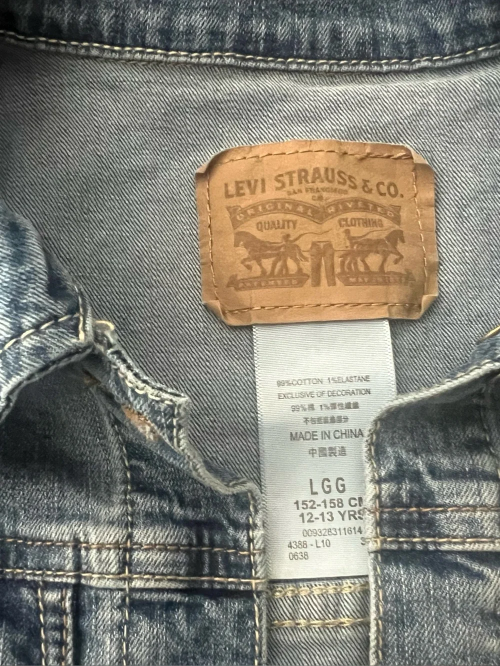 Levi's Kids Washed Blue Denim Trucker Jacket